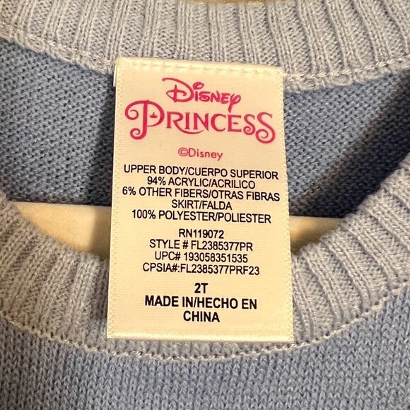 NWT Disney Toddler Girl Cinderella Cosplay Dress Size 2T - Picture 3 of 5